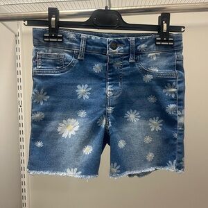 Vigoss Blue Floral Kids Stretch Denim Shorts